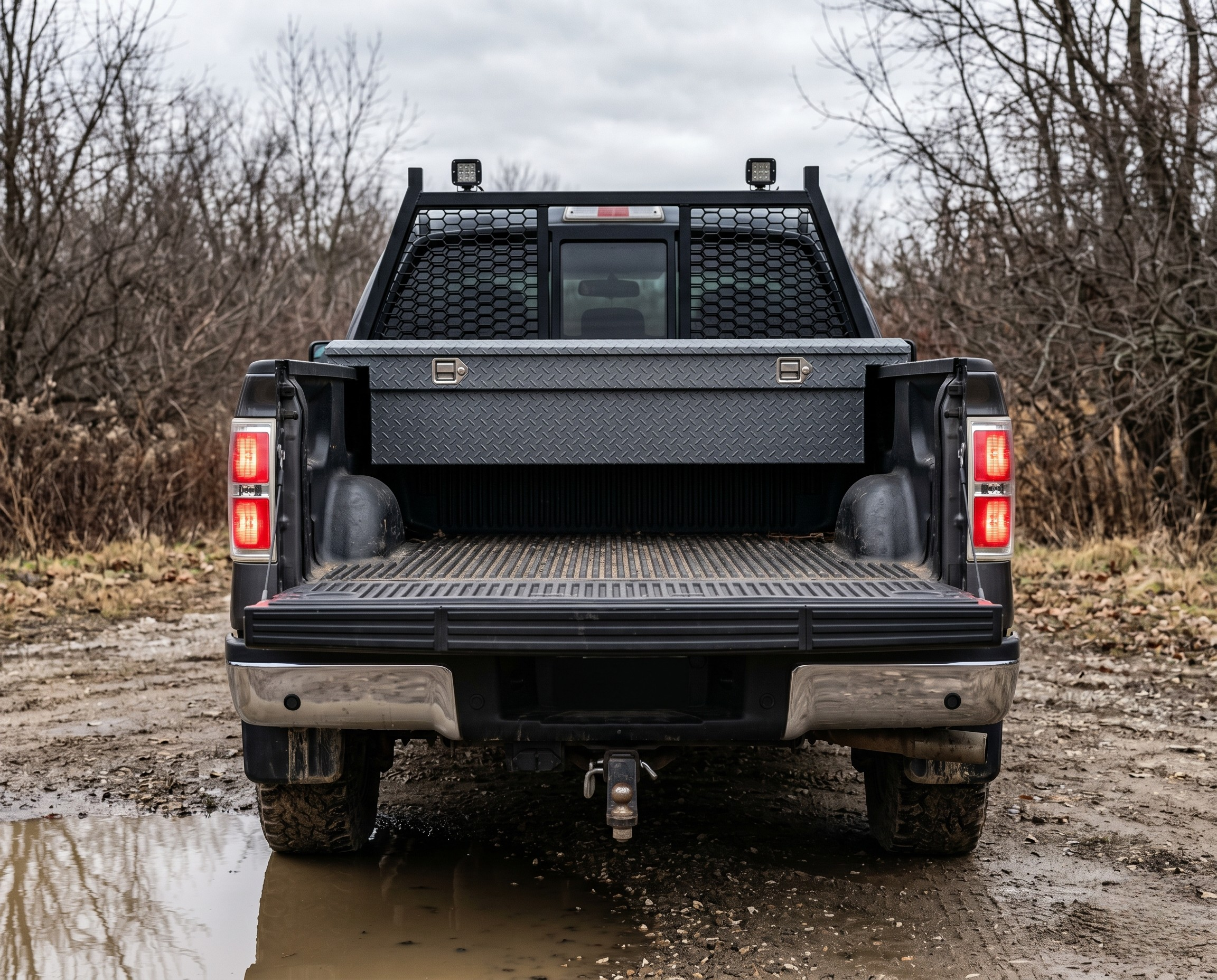 Image of a truck with a durable bed liner from Waypoint Vehicle Outfitters